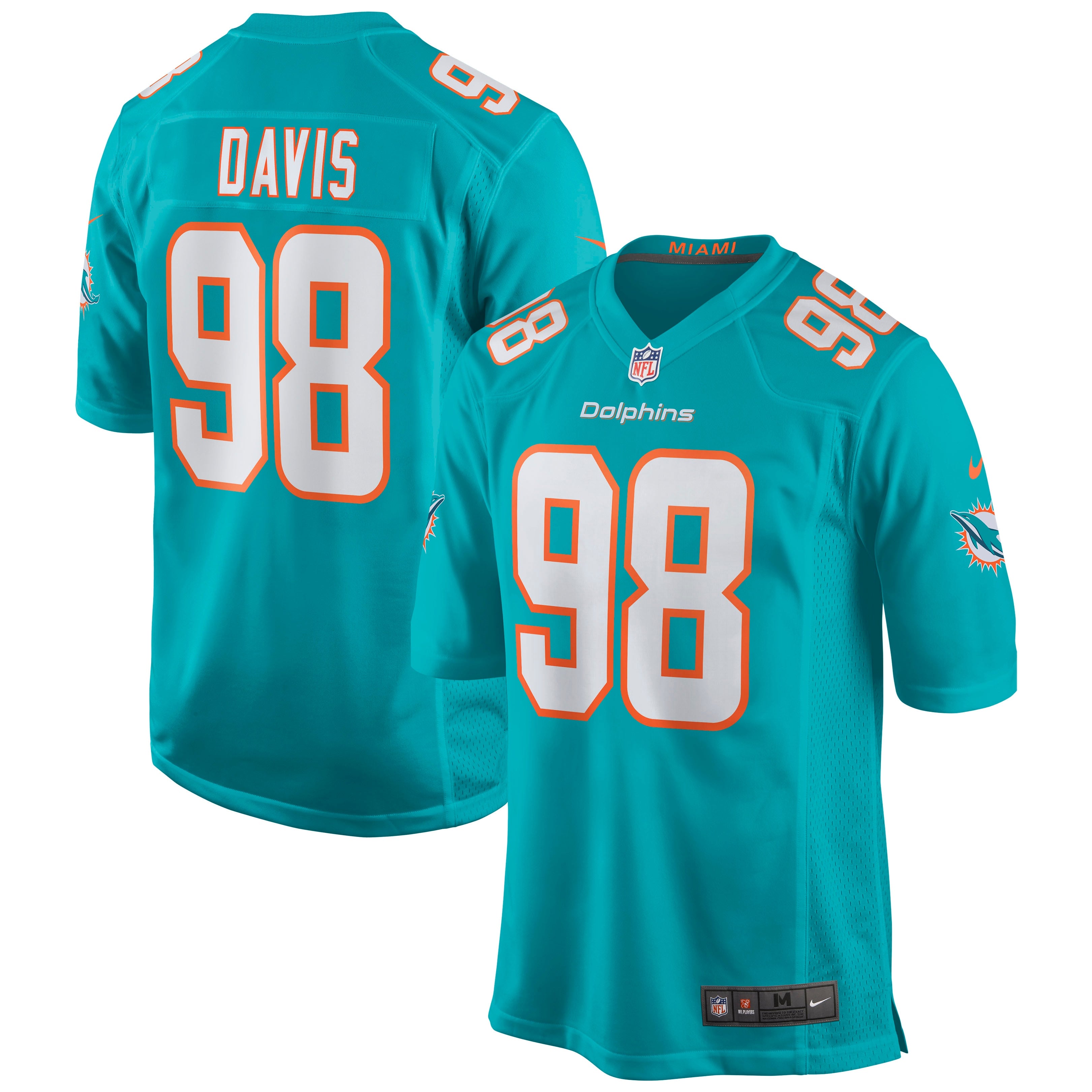 Nike Miami Dolphins No98 Raekwon Davis Orange Youth Stitched NFL Limited Inverted Legend Jersey